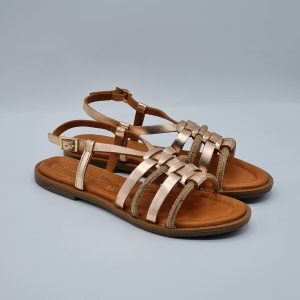 SHADDY SANDALO BASSO PELLE RAMATO