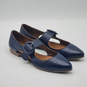 BUENO SCARPA BASSA SFILATA PELLE BLU