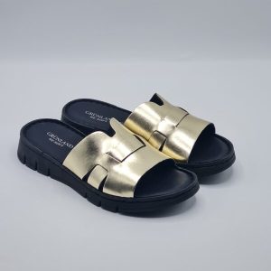 GRUNLAND CIABATTA PELLE PLATINO