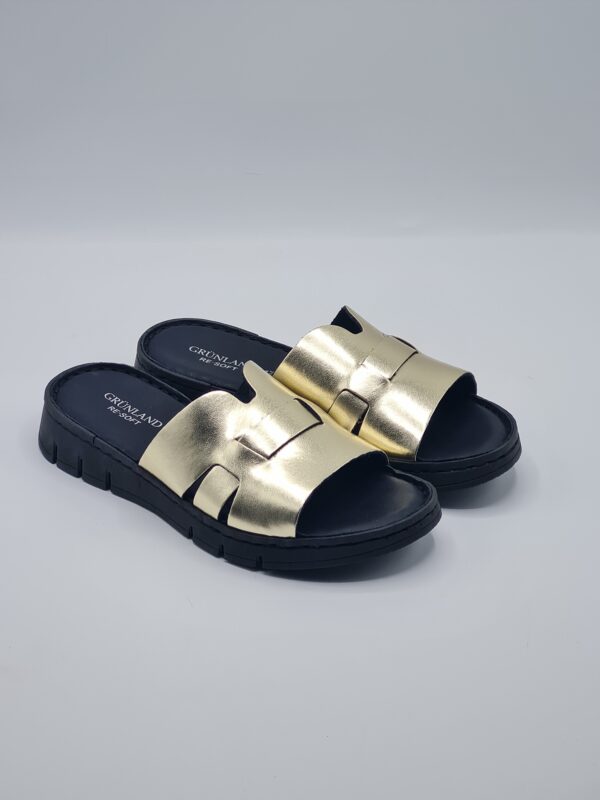 GRUNLAND CIABATTA PELLE PLATINO