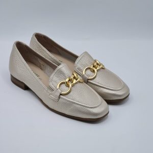 GRUNLAND MOCASSINO PELLE PLATINO