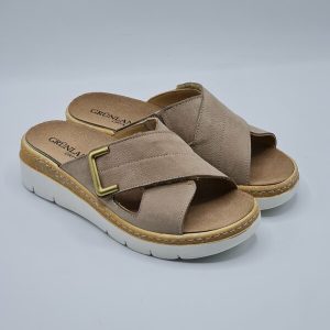 GRUNLAND CIABATTA PELLE SABBIA PLANTARE ESTRAIBILE