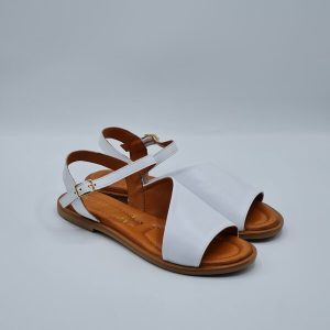 SHADDY SANDALO BASSO PELLE BIANCO/T.MORO