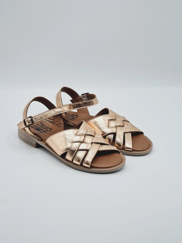 BUENO SANDALO BASSO PELLE RAMATO - immagine 2