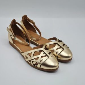 FRAU BALLERINA TRAFORATA PELLE PLATINO