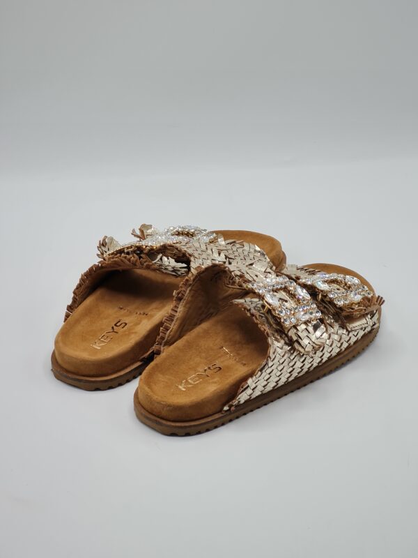 KEYS CIABATTA PELLE PLATINO - immagine 4