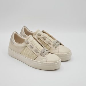 CROWN SNEAKER PELLE BEIGE