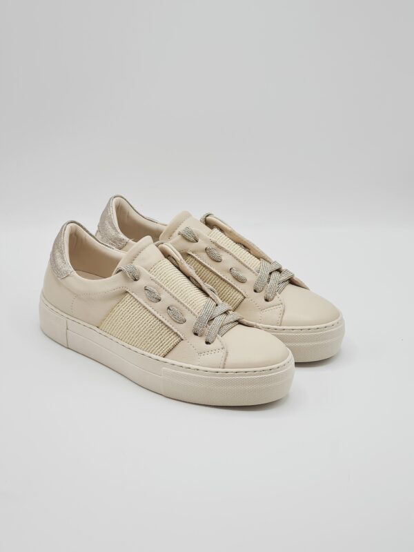 CROWN SNEAKER PELLE BEIGE