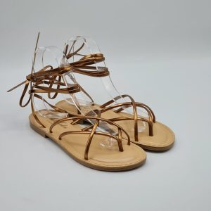 ILARIA SANDALO SCHIAVA PELLE BRONZO/NERO