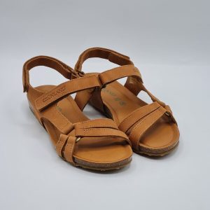 GRUNLAND SANDALO SPORTIVO CUOIO