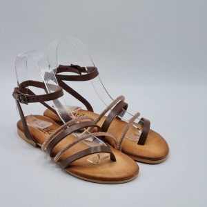 LATIKA SANDALO BASSO PELLE T.MORO