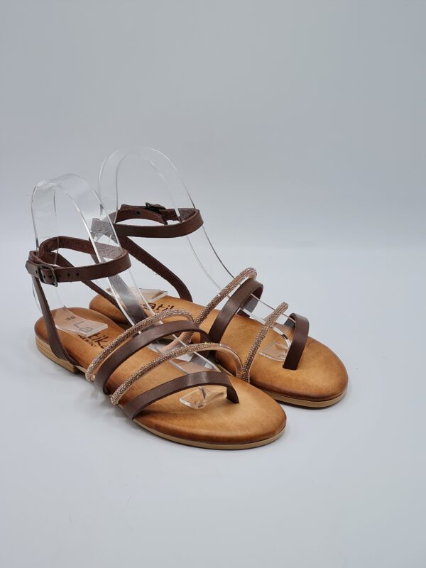 LATIKA SANDALO BASSO PELLE T.MORO - immagine 2