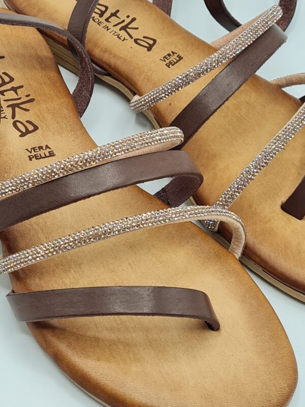 LATIKA SANDALO BASSO PELLE T.MORO - immagine 5