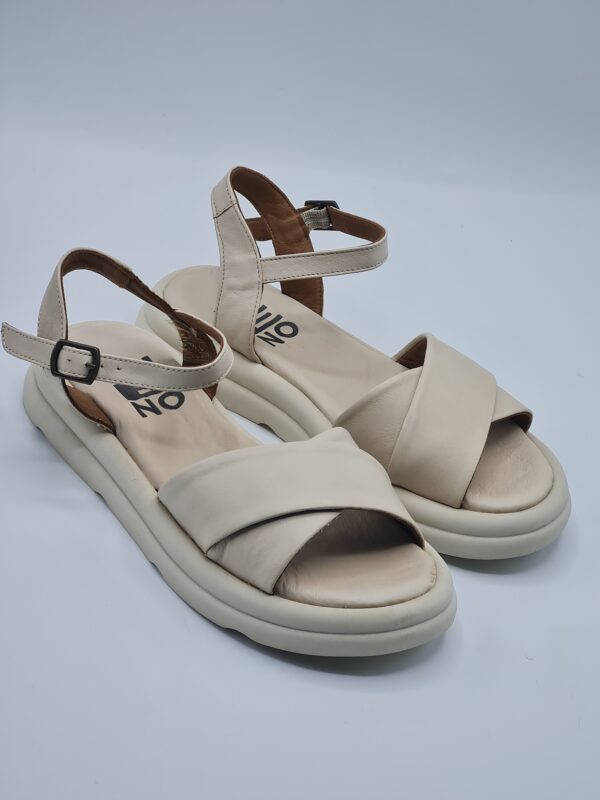 BUENO SANDALO PELLE BEIGE - immagine 3