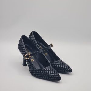 Nacrèe DECOLLETE’ INTRECCIO NERO CON CINTURINO