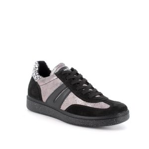 IGI&CO SNEAKER PELLE BICOLOR NERO GRIGIO