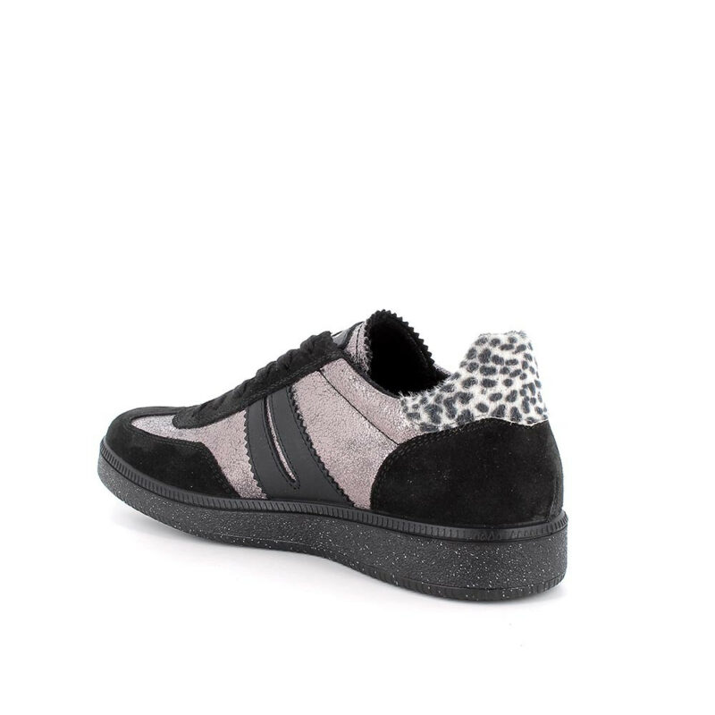 IGI&CO SNEAKER PELLE BICOLOR NERO GRIGIO - immagine 4