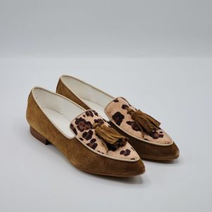 SCARPA BASSA PELLE SCAMOSCIATO TABACCO