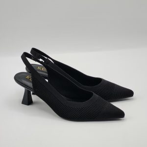 KEYS SLINGBACK  STRETCH NERO