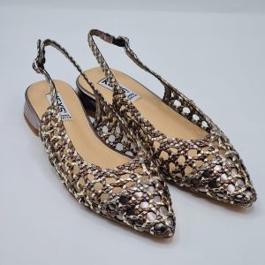 KEYS SLINGBACK INTRECCIO BRONZO