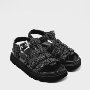 TAMARIS SANDALO INTRECCIO NERO