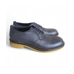 SCARPA SPORTIVA UOMO IN VITELLO GRIGIO E FONDO GOMMA