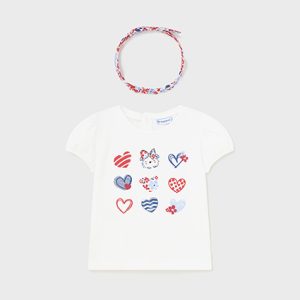 Maglietta con fascia abbinata Better Cotton neonata – MAYORAL