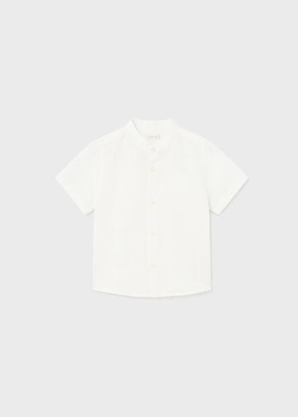 Camicia colletto alla coreana lino neonato – MAYORAL