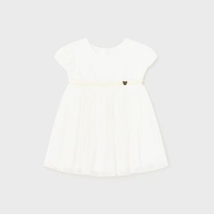 Vestito combinato tulle plissettato neonata – MAYORAL