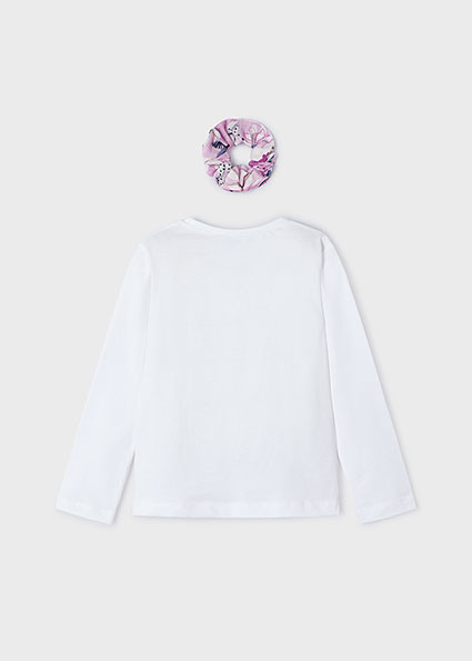 Maglietta con foulard Better Cotton bambina – MAYORAL - immagine 3