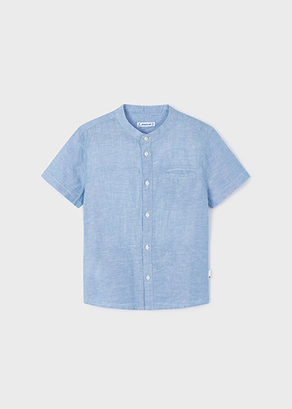 Camicia lino con colletto alla coreana bambino – MAYORAL - immagine 4