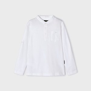 Polo manica lunga collo alla coreana Better Cotton bambino – MAYORAL