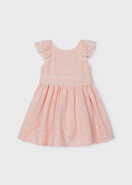 Abito ricamato con fusciacca plumetis bambina – MAYORAL - immagine 2