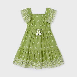 Vestito ricamo a contrasti bambina – MAYORAL