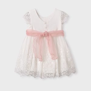 Abito Tulle Ricamato Guipure Neonata – ABEL & LULA