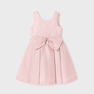 Abito Lucido Con Fiocco Bambina 5039- ABEL & LULA