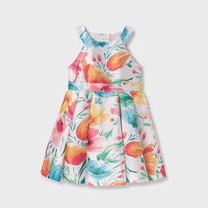 Abito Mikado Stampato Bambina 5064 – ABEL & LULA