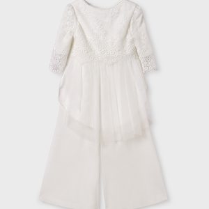 Tuta Con Coprispalle Ricamato Bambina 5258- ABEL & LULA