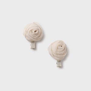 Set Due Fermagli Fiori Chiffon Bambina 5411- ABEL & LULA