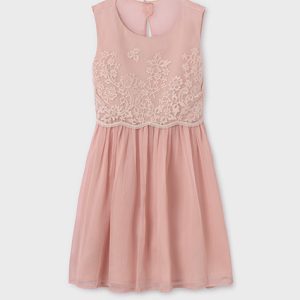 Vestito ricamato combined ragazza – MAYORAL
