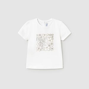 Maglietta basica disegno effetto metallizzato neonata – MAYORAL