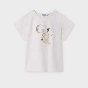 Maglietta lettere metallizzate basica ragazza – MAYORAL