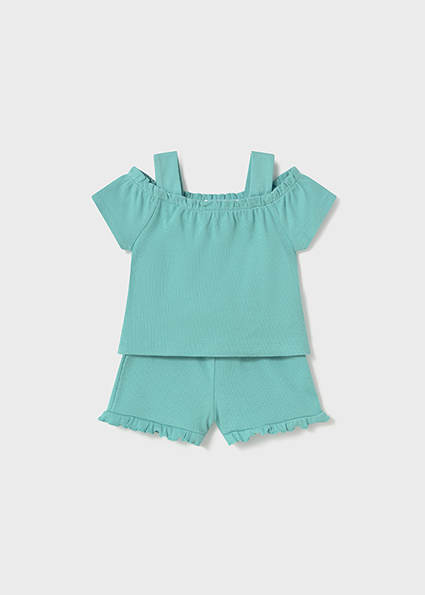 Completo pantaloncino e maglietta neonata – MAYORAL