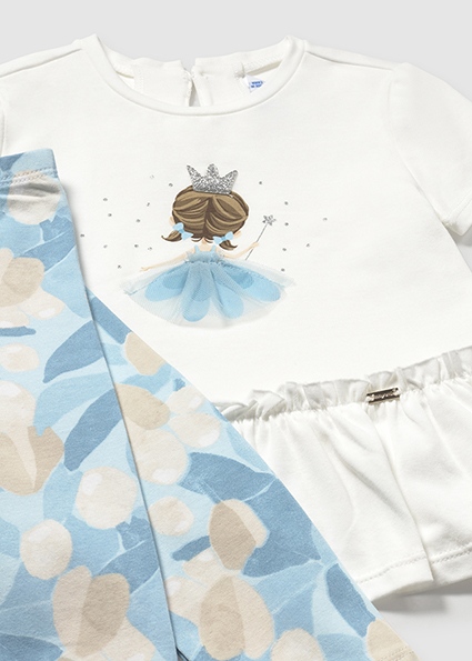 Completo leggings e maglietta volant neonata – MAYORAL - immagine 3