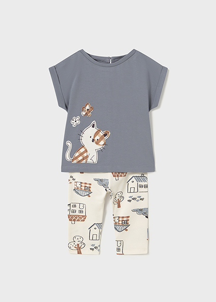 Completo leggings stampato e maglietta neonata – MAYORAL - immagine 2