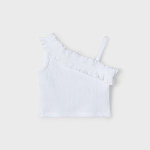 Top asimmetrico volant bambina – MAYORAL