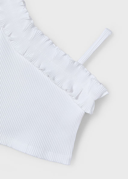 Top asimmetrico volant bambina – MAYORAL - immagine 3