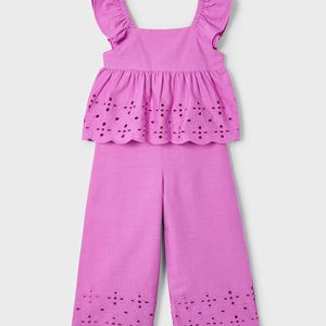 Completo pantalone e top traforato bambina – MAYORAL