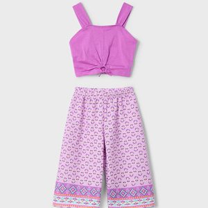 Completo pantalone lungo stampato e top bambina – MAYORAL