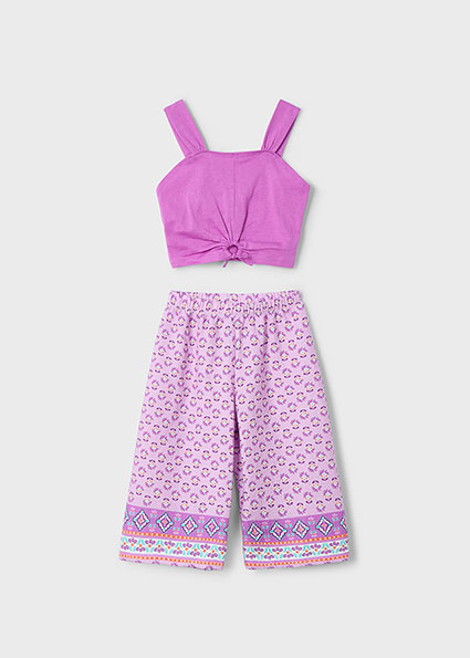 Completo pantalone lungo stampato e top bambina – MAYORAL - immagine 2